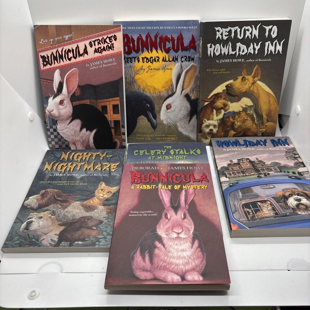 7 Softcover Books Rare Bunnicula By James Howe Lot